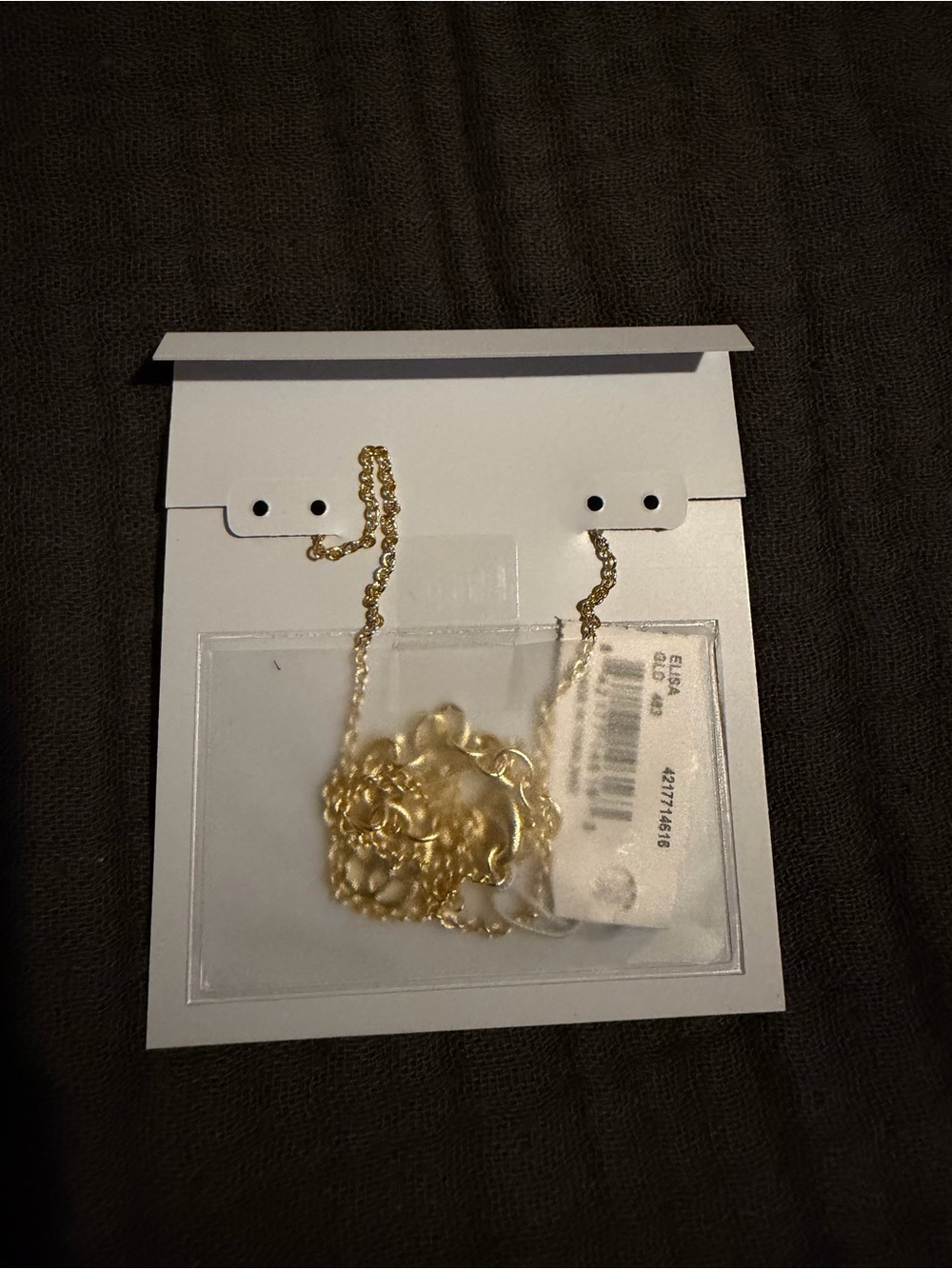 Kendra Scott Gold Chain Necklace with Light Blue Illusion - Picture 2 of 2